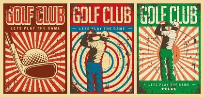 cartaz retro do clube de golfe vintage vetor