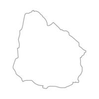 mapa do uruguai em fundo branco vetor