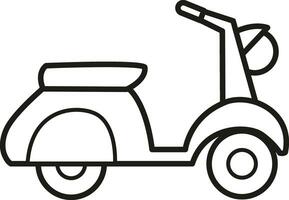 ilustração Preto e branco motocicleta vetor