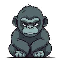 gorila desenho animado mascote personagem. vetor ilustração.