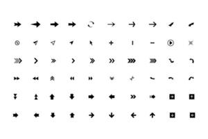 seta ícone definir. ícone vetor coleção. Preto ícone seta
