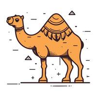 camelo ícone dentro plano estilo. camelo vetor ilustração em branco fundo.