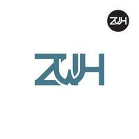 carta zwh monograma logotipo Projeto vetor