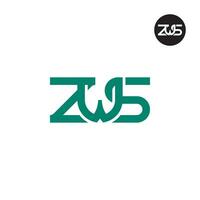 carta zws monograma logotipo Projeto vetor