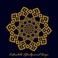 minimalista espiritualidade Índia, islamismo mandala ouro fundos. Casamento mandala enfeite brilhante volta luxo cobrir para imprimir. floral texturizado. vetor