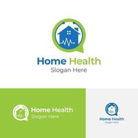 logotipo de saúde em casa - modelo de logotipo em casa de saúde vetor