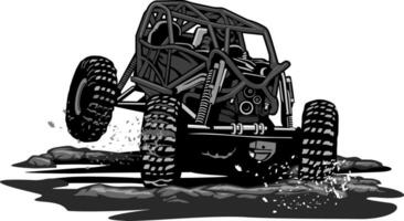 buggy utv fora da estrada social clube logotipo Projeto vetor