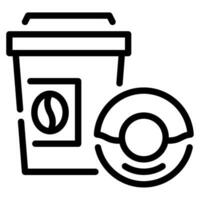 café rosquinha ícone ilustração, para uiux, infográfico, etc vetor