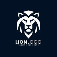 minimall leão cabeça logotipo Projeto modelo, geométrico leão face vetor