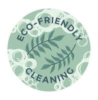 eco amigáveis limpeza para lar, detergente rótulo vetor