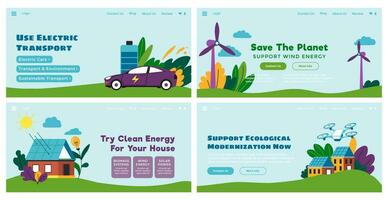 rede bandeira Projeto conjunto para limpar \ limpo energia promo vetor