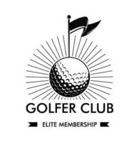 jogador de golfe clube, elite Filiação logótipo vetor