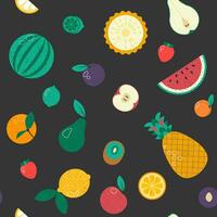 saboroso orgânico produtos, frutas e lanches padronizar vetor