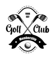 golfe clube Filiação, logótipo e branding vetor