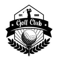 golfe clube, Filiação logótipo com jogador vetor