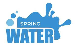 Primavera água natural ingrediente para dieta vetor