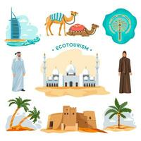 ecoturismo dentro árabe países, árabe Emirados vetor