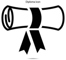 diploma ícone, vetor ilustração