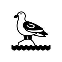 mar gaivota ícone dentro vetor. ilustração vetor
