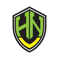 logotipo da letra hn vetor