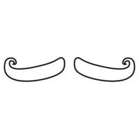 bigode vetor ícone. barbearia ilustração placa. corte de cabelo símbolo ou logotipo.