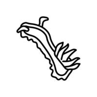 nudibrânquio ícone dentro vetor. ilustração vetor