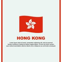hong kong bandeira fundo Projeto modelo. hong kong independência dia bandeira social meios de comunicação publicar. hong kong desenho animado vetor