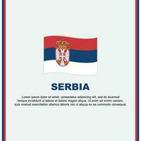 Sérvia bandeira fundo Projeto modelo. Sérvia independência dia bandeira social meios de comunicação publicar. Sérvia desenho animado vetor
