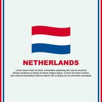 Países Baixos bandeira fundo Projeto modelo. Países Baixos independência dia bandeira social meios de comunicação publicar. Países Baixos desenho animado vetor