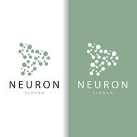 neurônio logotipo, neurônio nervo ou algas marinhas vetor abstrato molécula projeto, modelo ilustração