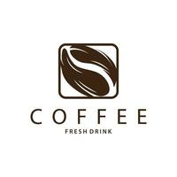 café logotipo, simples cafeína beber Projeto a partir de café feijões, para cafeteria, bar, restaurante ou produtos marca o negócio vetor