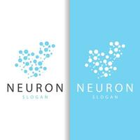 neurônio logotipo, neurônio nervo ou algas marinhas vetor abstrato molécula projeto, modelo ilustração