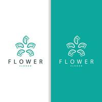 simples flor logotipo, vetor ornamental plantar linha Projeto para o negócio marca, modelo ilustração