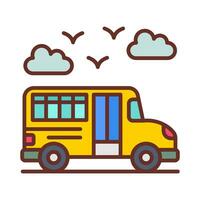 escola ônibus ícone dentro vetor. ilustração vetor