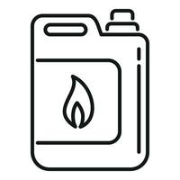 querosene vasilha ícone esboço vetor. combustível Gasolina Panela vetor
