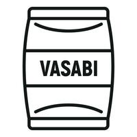 wasabi pacote ícone esboço vetor. erva refeição vetor