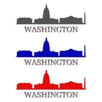 horizonte de Washington ilustrado em fundo branco vetor