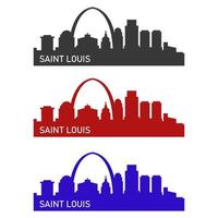 skyline de saint louis ilustrada em um fundo branco vetor