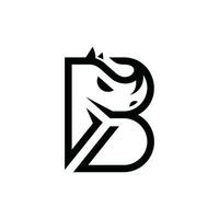carta b rinoceronte cabeça logotipo vetor Projeto. abstrato, desenhos conceito, logotipos, logótipo elemento para modelo