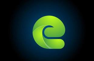 logotipo gradiente verde e ícone de design de letra do alfabeto para empresa vetor