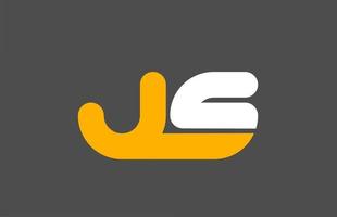 amarelo branco cinza combinação logotipo letra js js ícone de desenho de alfabeto vetor