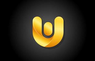 logotipo gradiente dourado dourado w ícone de design de letra do alfabeto para empresa vetor