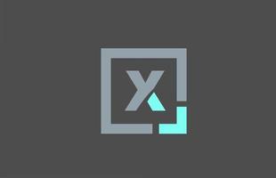 ícone de design de logotipo cinza letra x alfabeto para negócios vetor