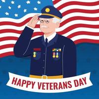 feliz dia dos veteranos ilustração vetor