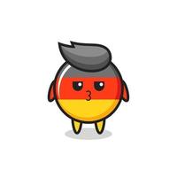 a expressão entediada de personagens fofinhos do emblema da bandeira da Alemanha vetor