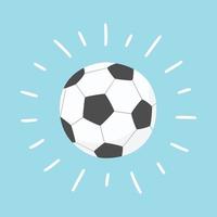 bola de futebol brilhante. cartão de esporte. ilustração vetorial desenhada à mão vetor