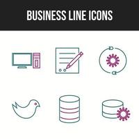 lindos ícones de negócios para uso comercial vetor