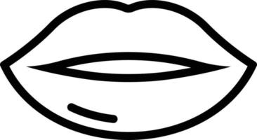ícone de linha para lábios vetor