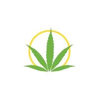 ícone de ilustração vetorial de design de modelo de logotipo de cannabis. vetor