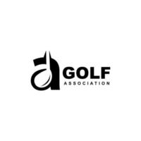 ilustração do ícone do vetor de design de modelo de logotipo de golfe,